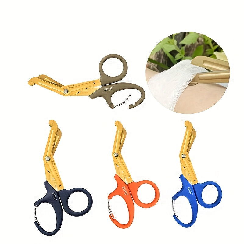Bandage Cloth Scissors, Home Care Multifunctional Stainless Steel Scissors, Outdoor EDC Equipped with Small Scissors