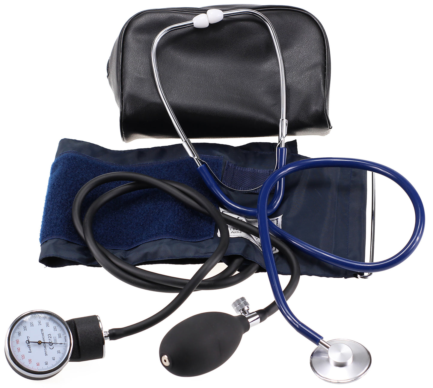 Aneroid Sphygmomanometer with Stethoscope Kit, Professional Manual Blood Pressure Monitor and Universal
