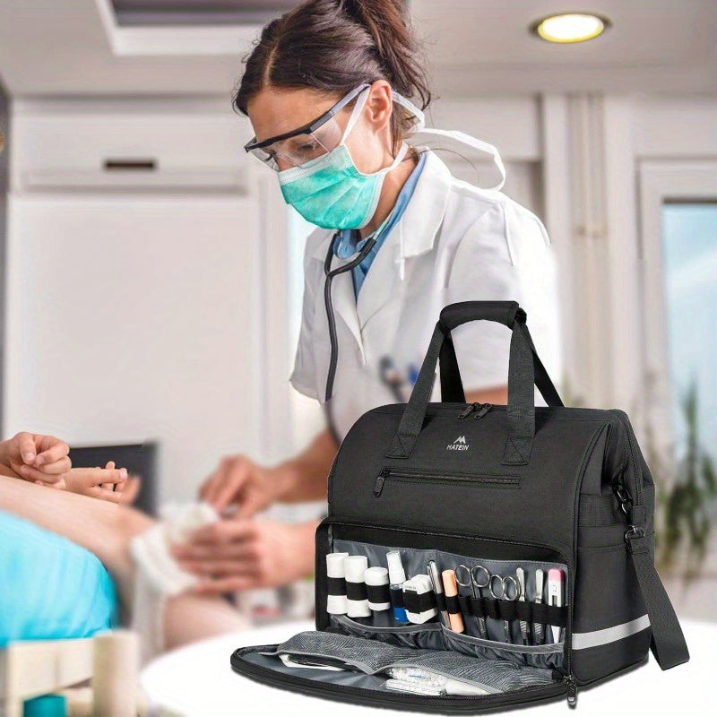 Outdoor Medical Bag, Large Water-Resistant First Aid Bags with Many Pocktets for Nursing, Portable Clinical Home Health Bag Doctor Bag Nurse