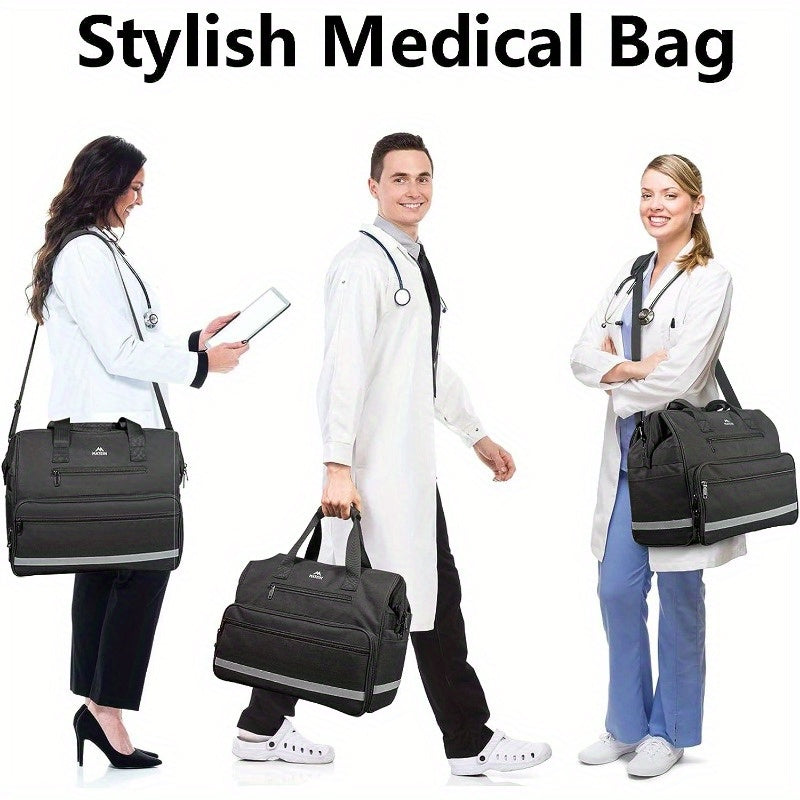 Outdoor Medical Bag, Large Water-Resistant First Aid Bags with Many Pocktets for Nursing, Portable Clinical Home Health Bag Doctor Bag Nurse