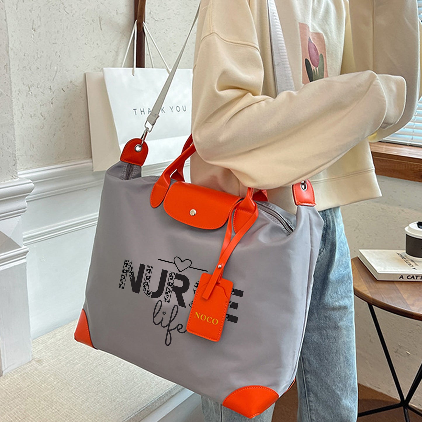 Stylish Nurse-Themed Crossbody Bag: Adjustable, Lightweight, and Spacious for Daily Commute and Travel