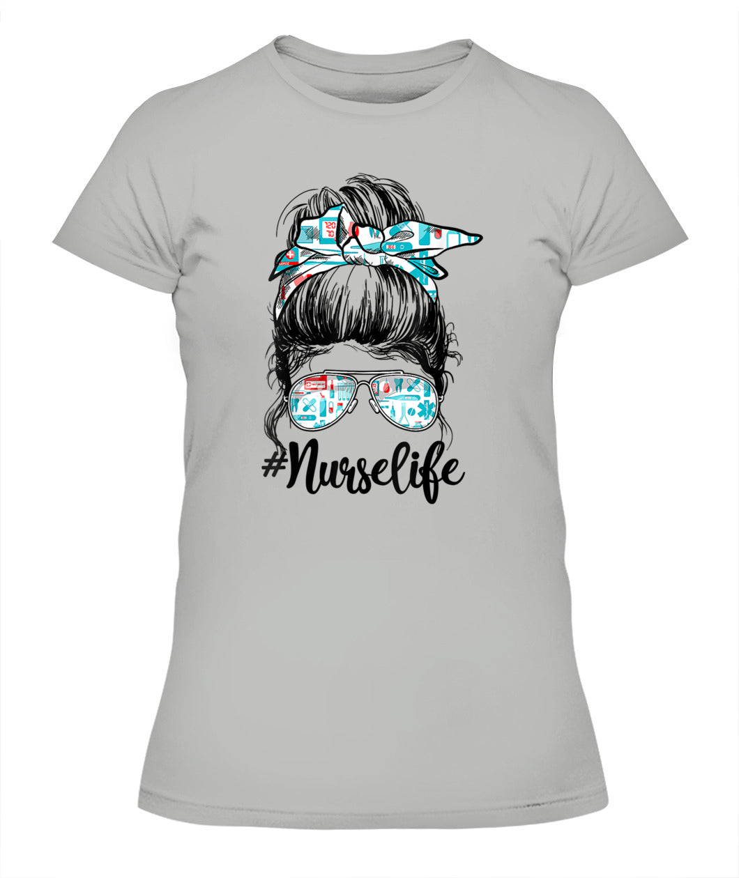 Nurse Messy Bun Nursing Life RN LPN CNA Healthcare Shirt