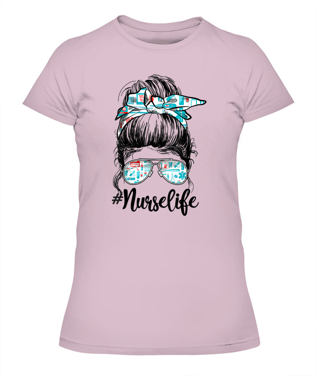 Nurse Messy Bun Nursing Life RN LPN CNA Healthcare Shirt