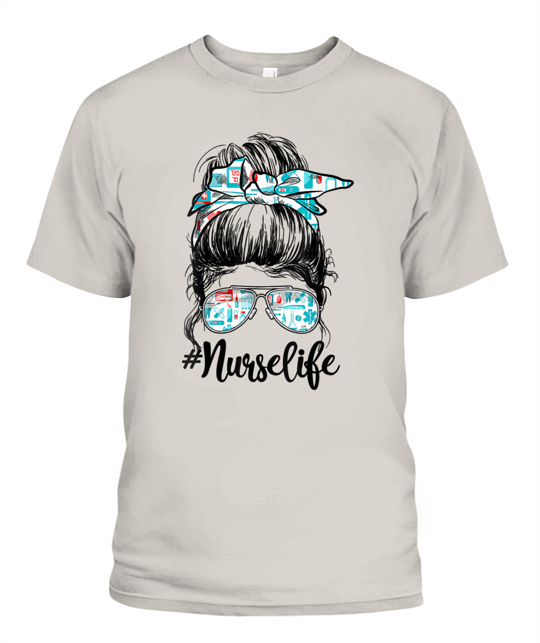 Nurse Messy Bun Nursing Life RN LPN CNA Healthcare Shirt