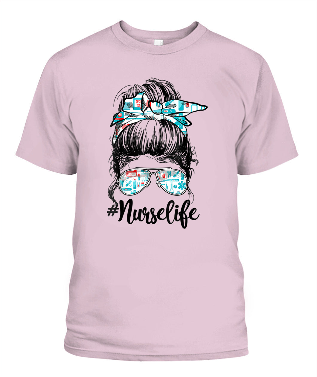 Nurse Messy Bun Nursing Life RN LPN CNA Healthcare Shirt