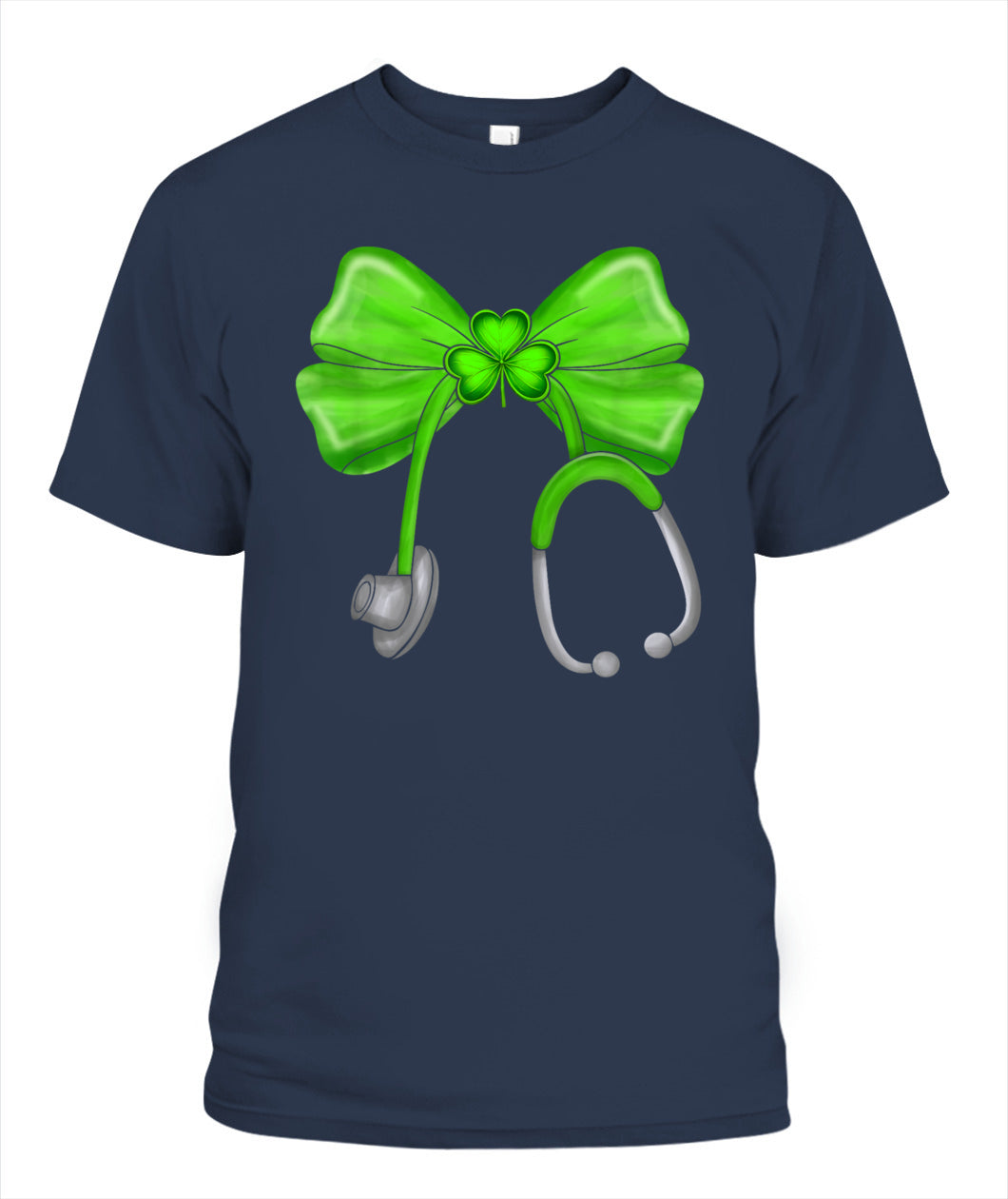 St Patricks Day Shamrock Coquette Bow Nurse Scrub Top Women Shirt
