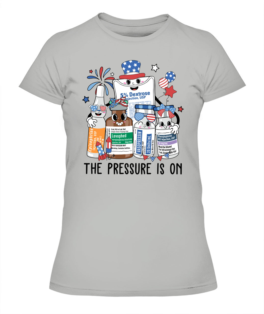 The Pressure is 4th On July ICU Nurse Crew Independence Day Shirt