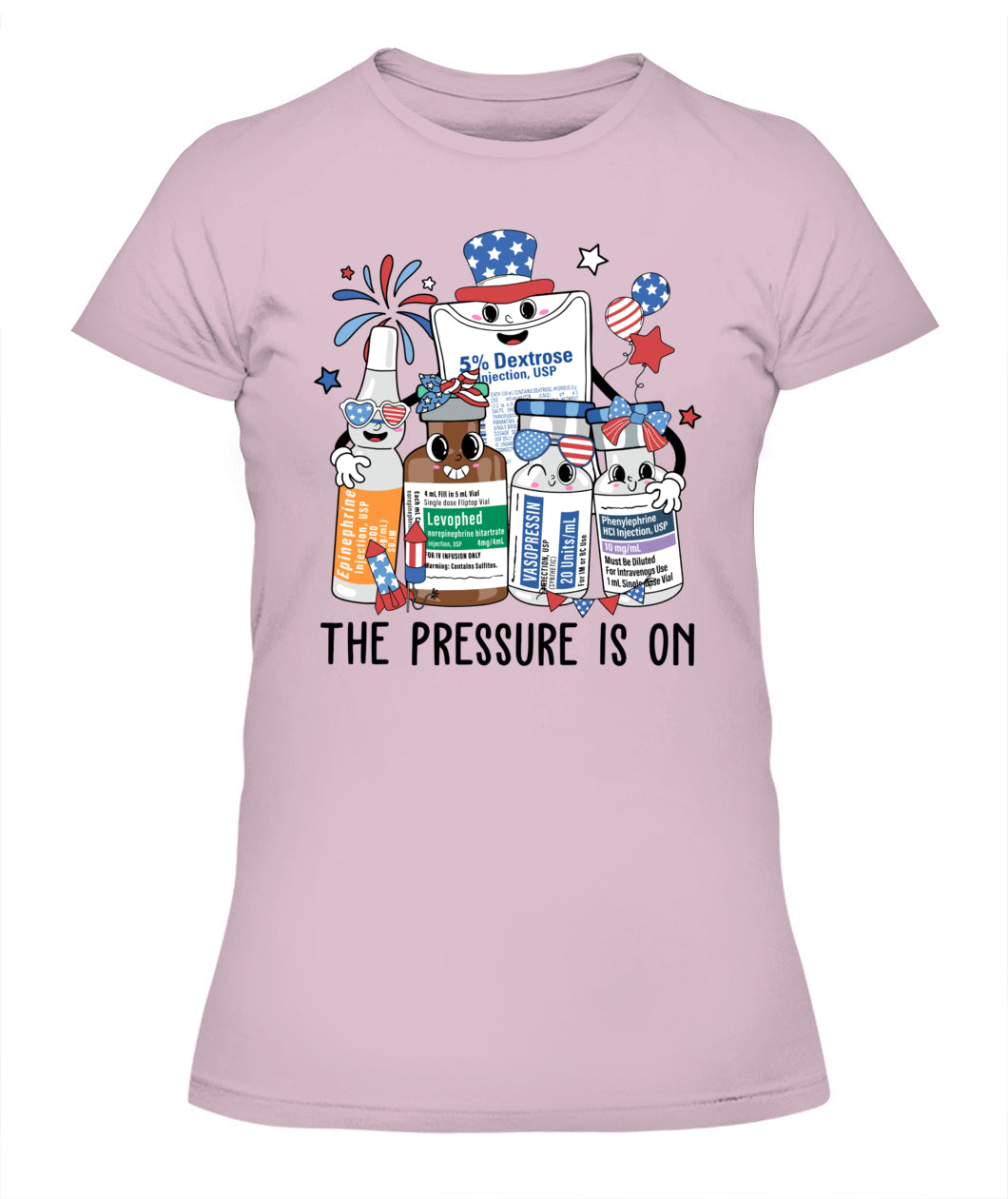 The Pressure is 4th On July ICU Nurse Crew Independence Day Shirt