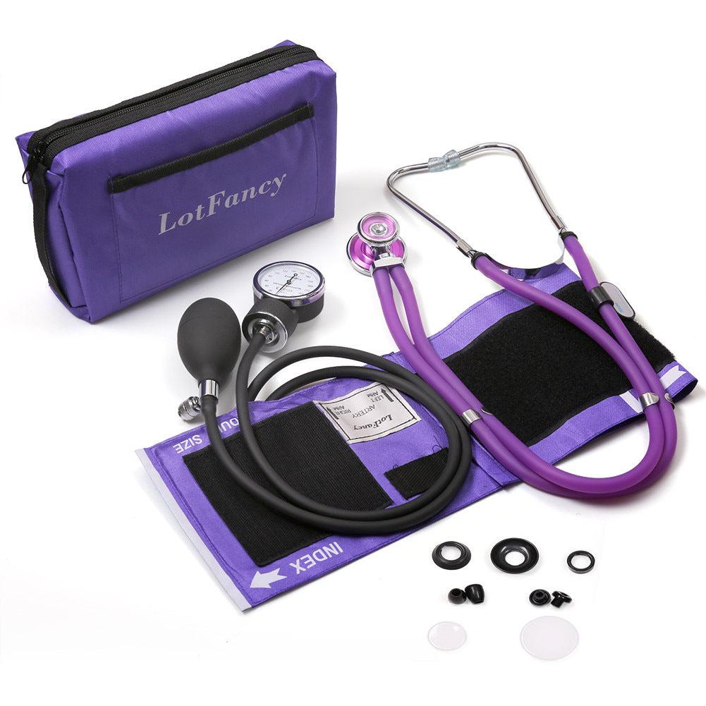 Sphygmomanometer with Stethoscope Kit, Universal BP Cuff (10-16), Adult Professional Manual Blood Pressure Monitor, Zipper Case Included, Purple