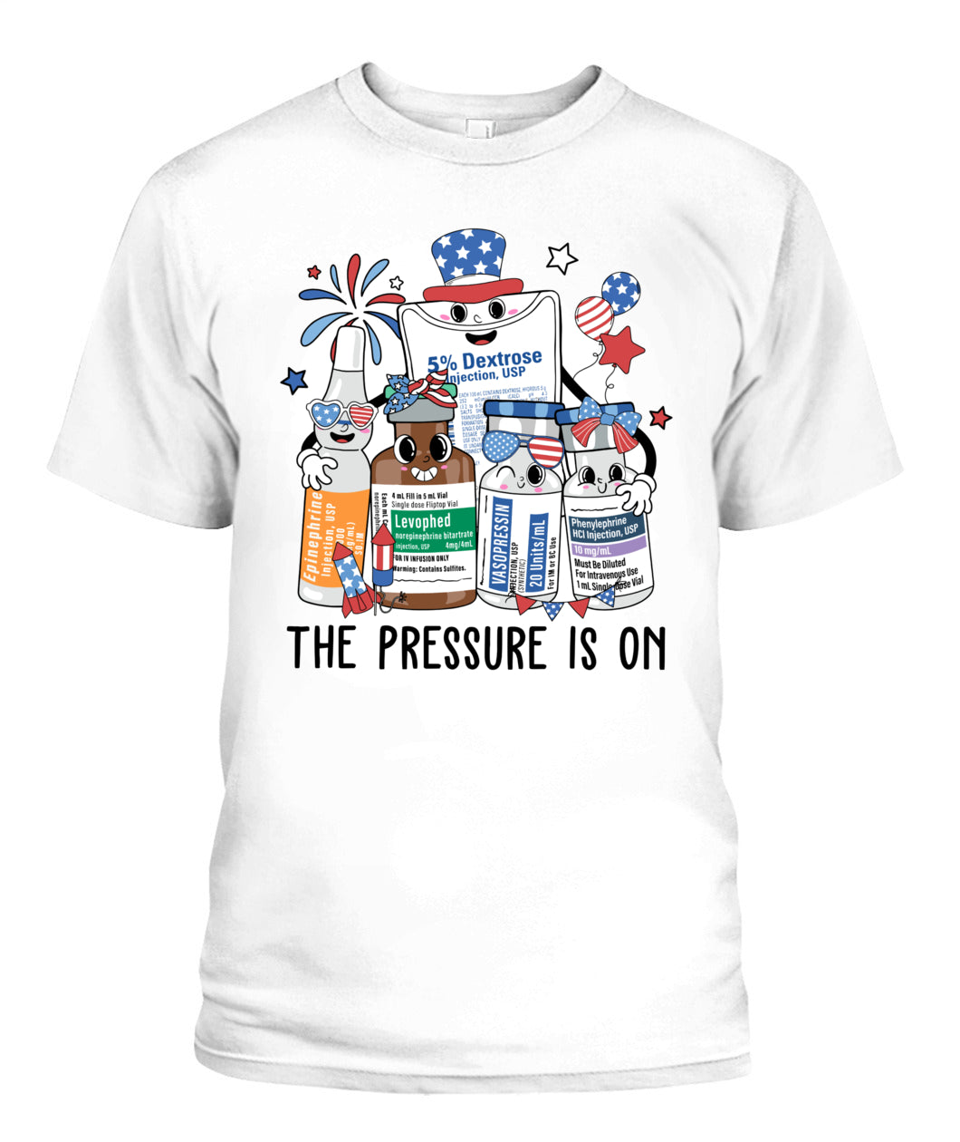 The Pressure is 4th On July ICU Nurse Crew Independence Day Shirt