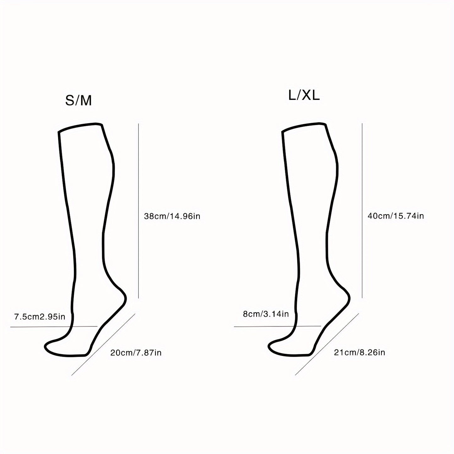 6-Pack Compression Socks for Nurses - Polyester & Elastane Blend, Breathable Knit Fabric, Machine Washable
