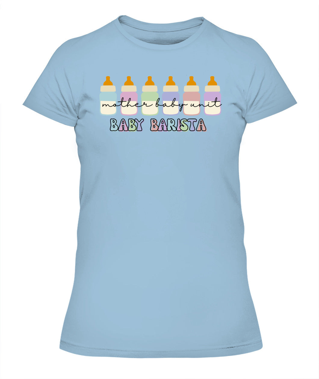 Funny Mother Baby Nurse NICU Nurse Milk Bottle Baby Barista Shirt