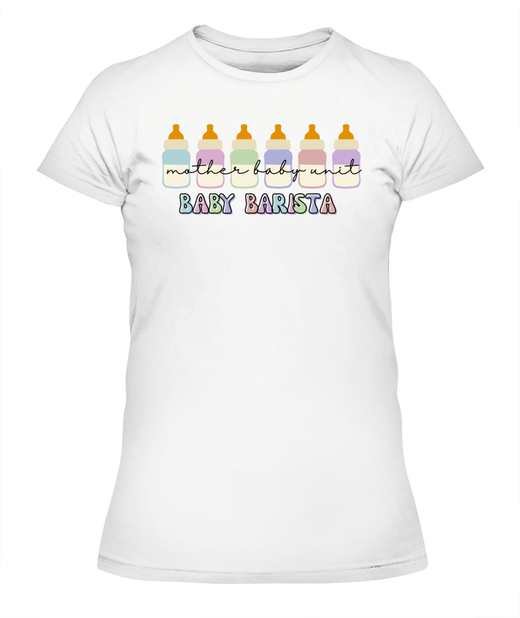 Funny Mother Baby Nurse NICU Nurse Milk Bottle Baby Barista Shirt