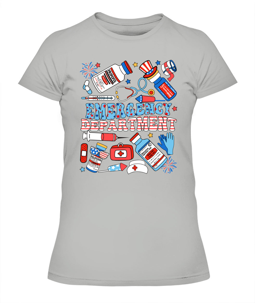 Emergency Department 4th of July ER ED Emergency Room Nurse Shirt
