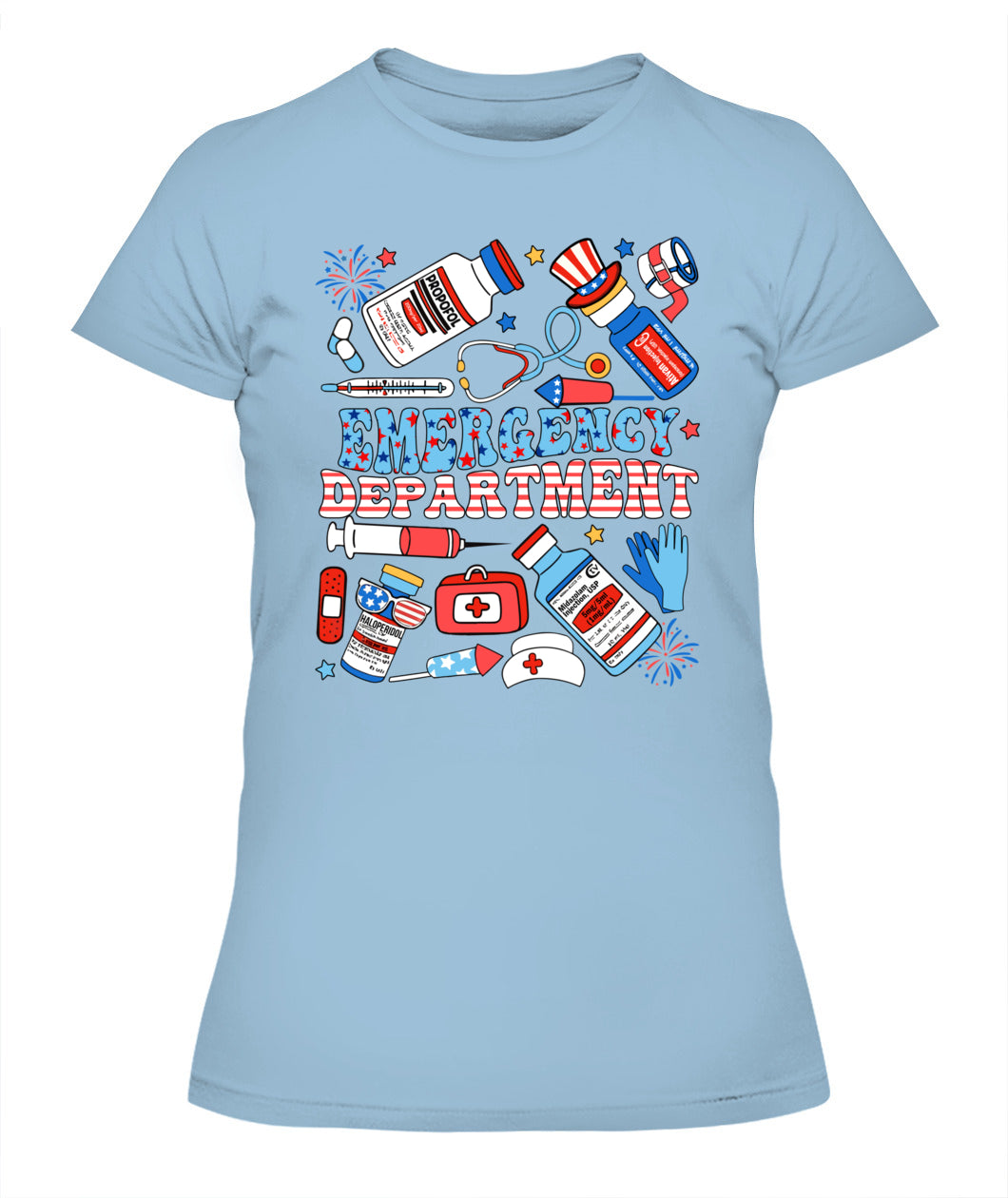 Emergency Department 4th of July ER ED Emergency Room Nurse Shirt