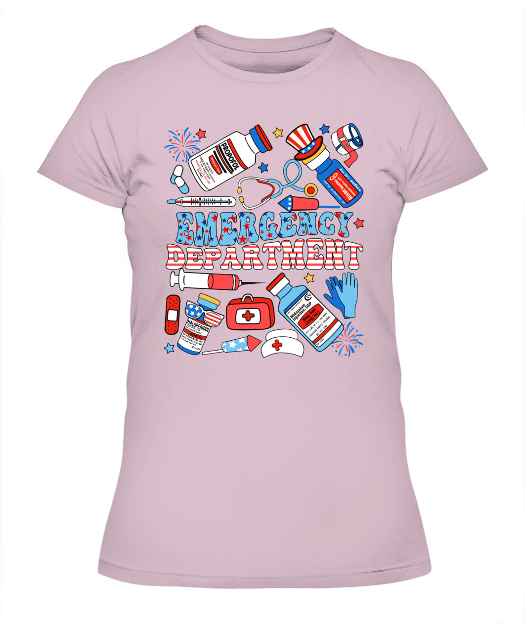 Emergency Department 4th of July ER ED Emergency Room Nurse Shirt