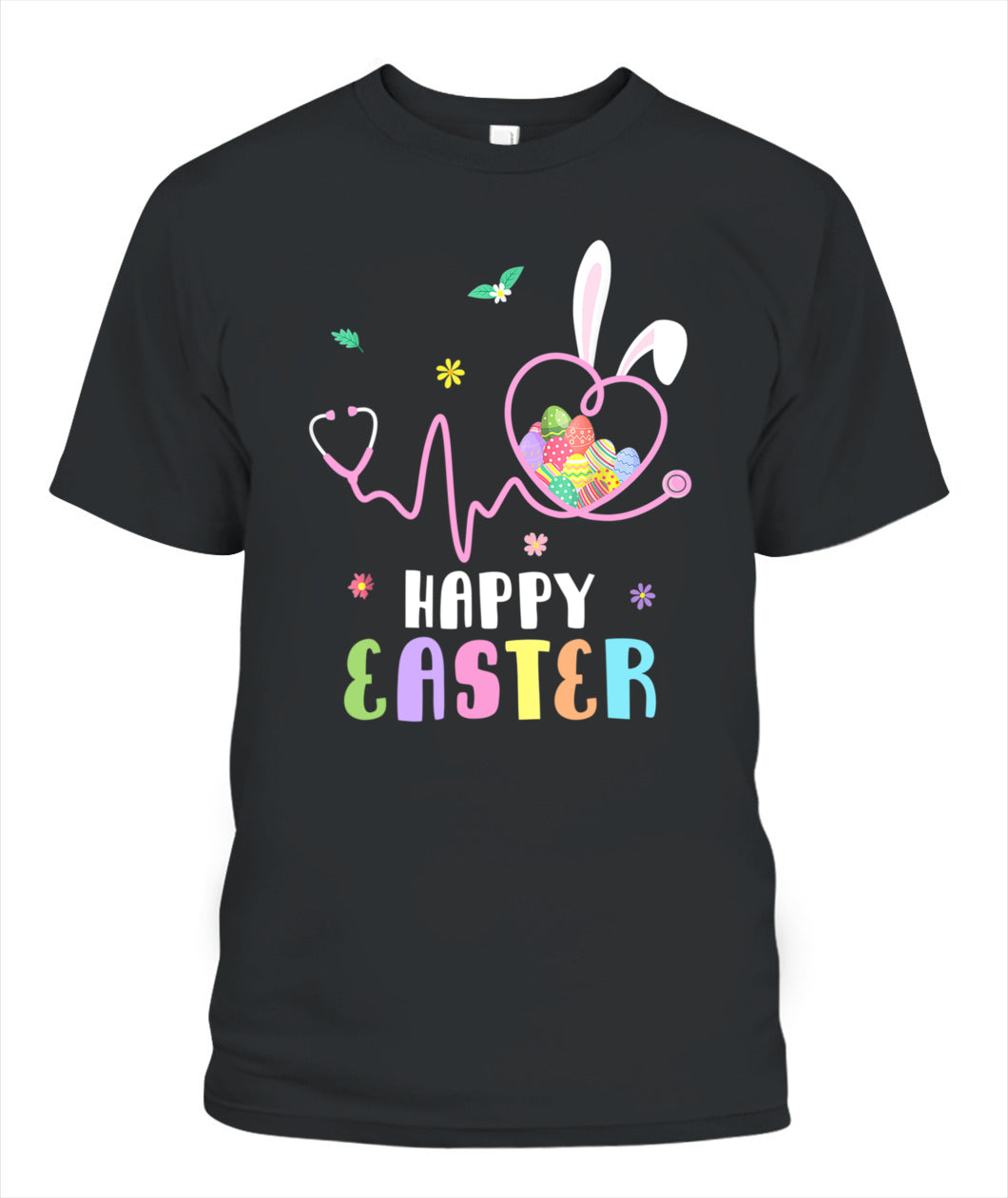 Bunny Nurse Stethoscope Happy Easter Eggs Rabbit Nurses Shirt
