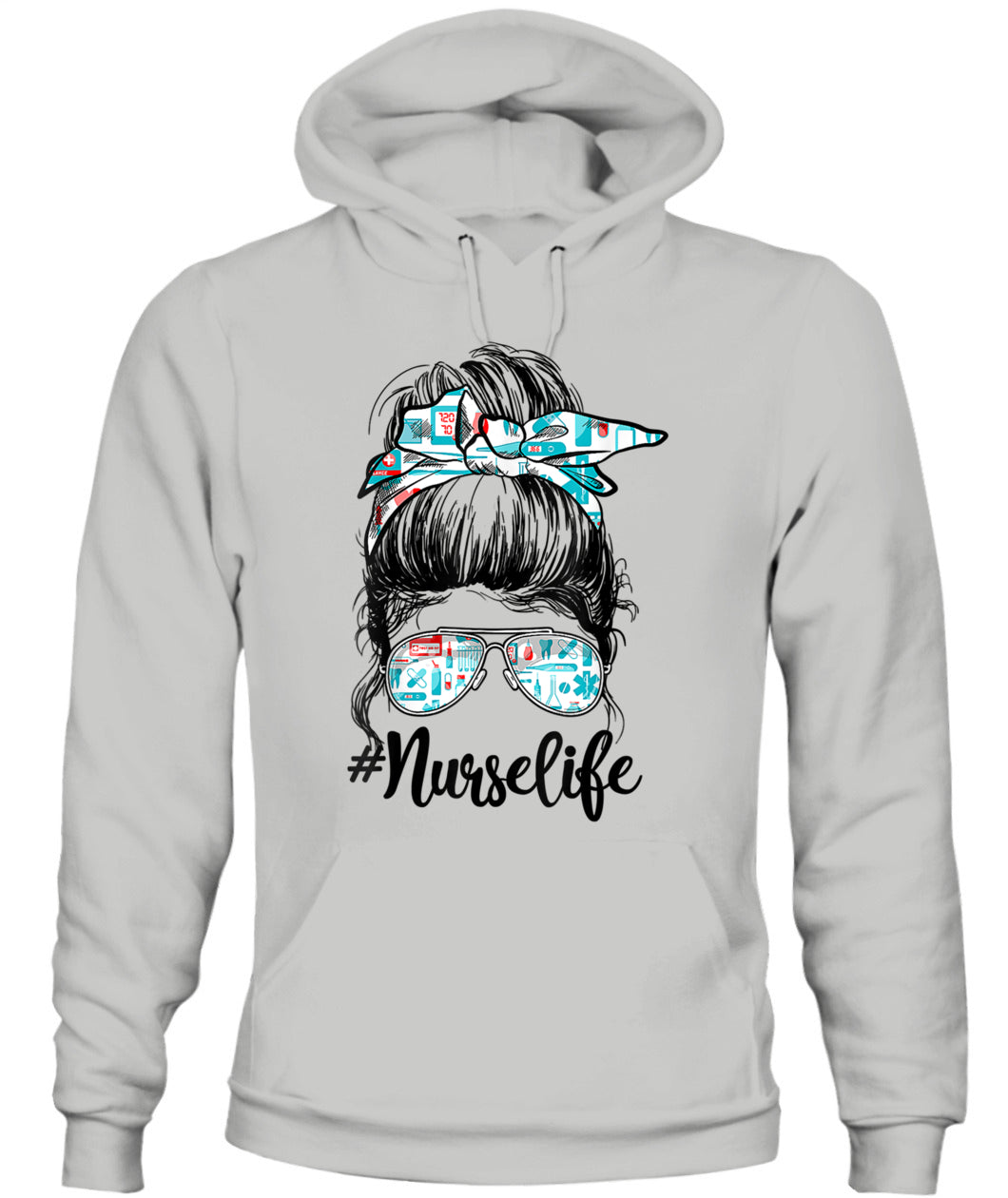 Nurse Messy Bun Nursing Life RN LPN CNA Healthcare Shirt