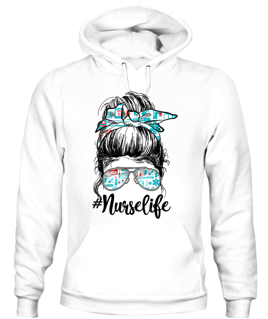 Nurse Messy Bun Nursing Life RN LPN CNA Healthcare Shirt
