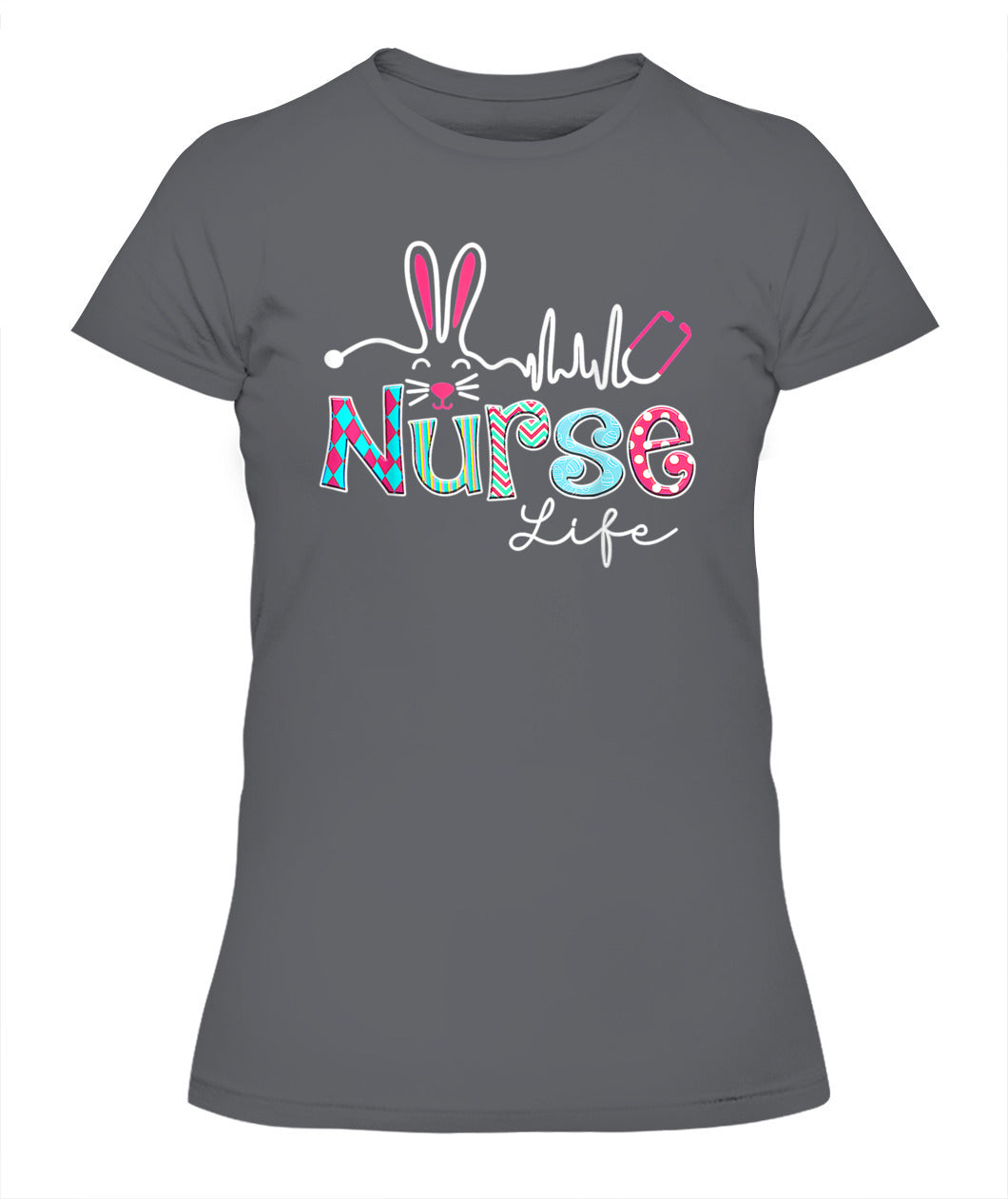 Nurse Life Stethoscope Nursing Cute Easter Bunny Easter Day Shirt