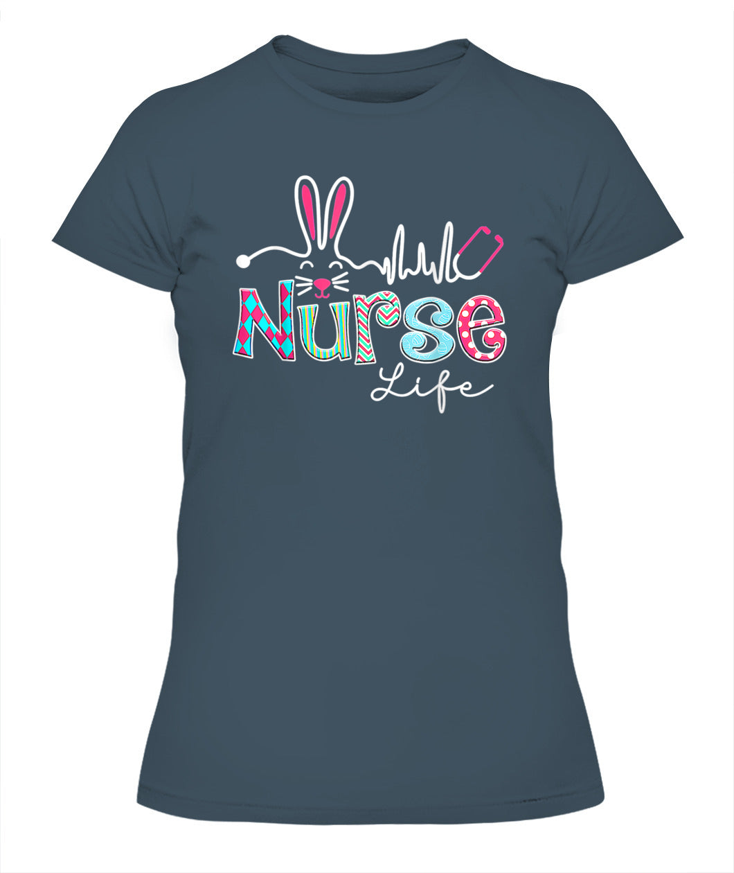 Nurse Life Stethoscope Nursing Cute Easter Bunny Easter Day Shirt