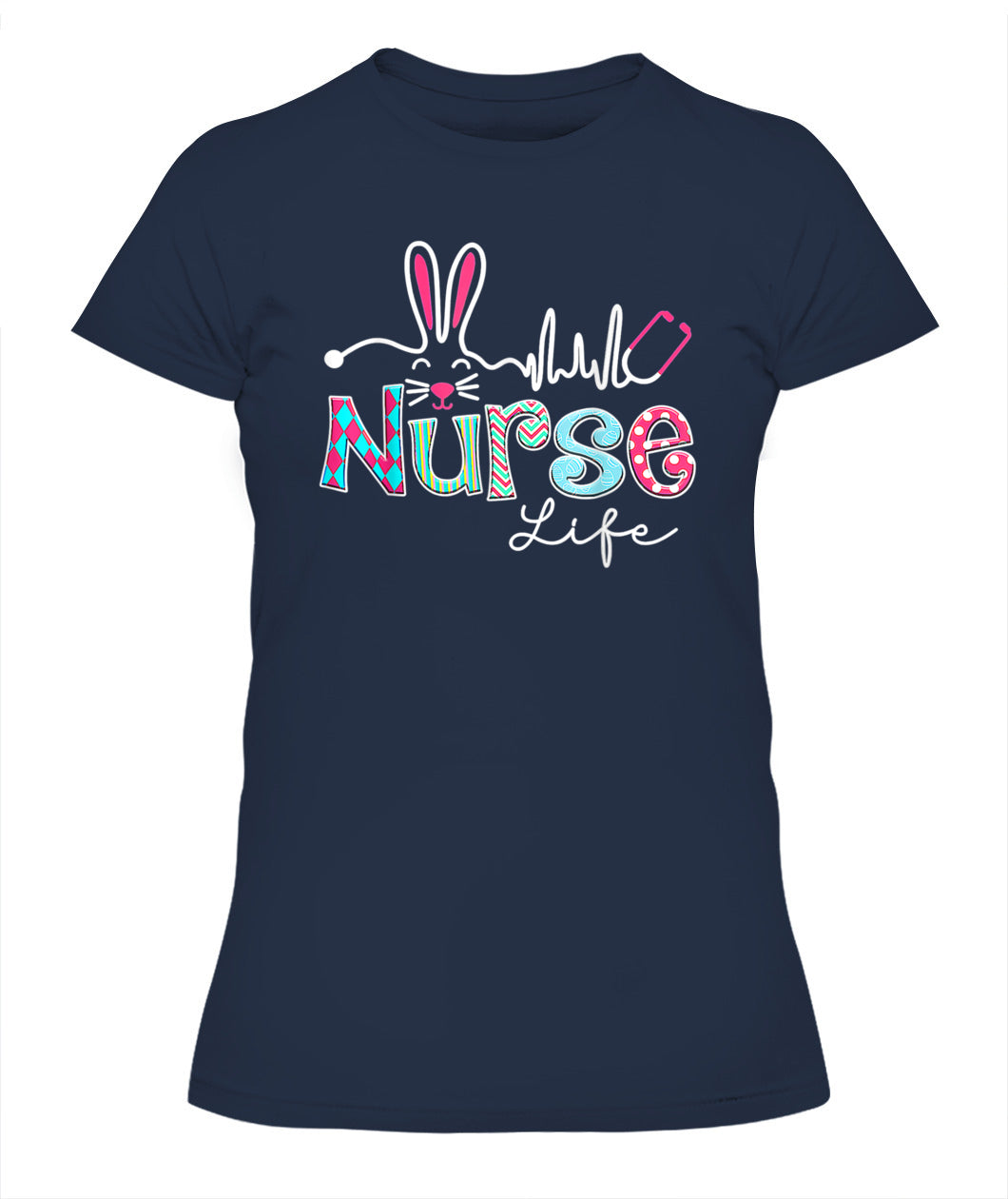Nurse Life Stethoscope Nursing Cute Easter Bunny Easter Day Shirt