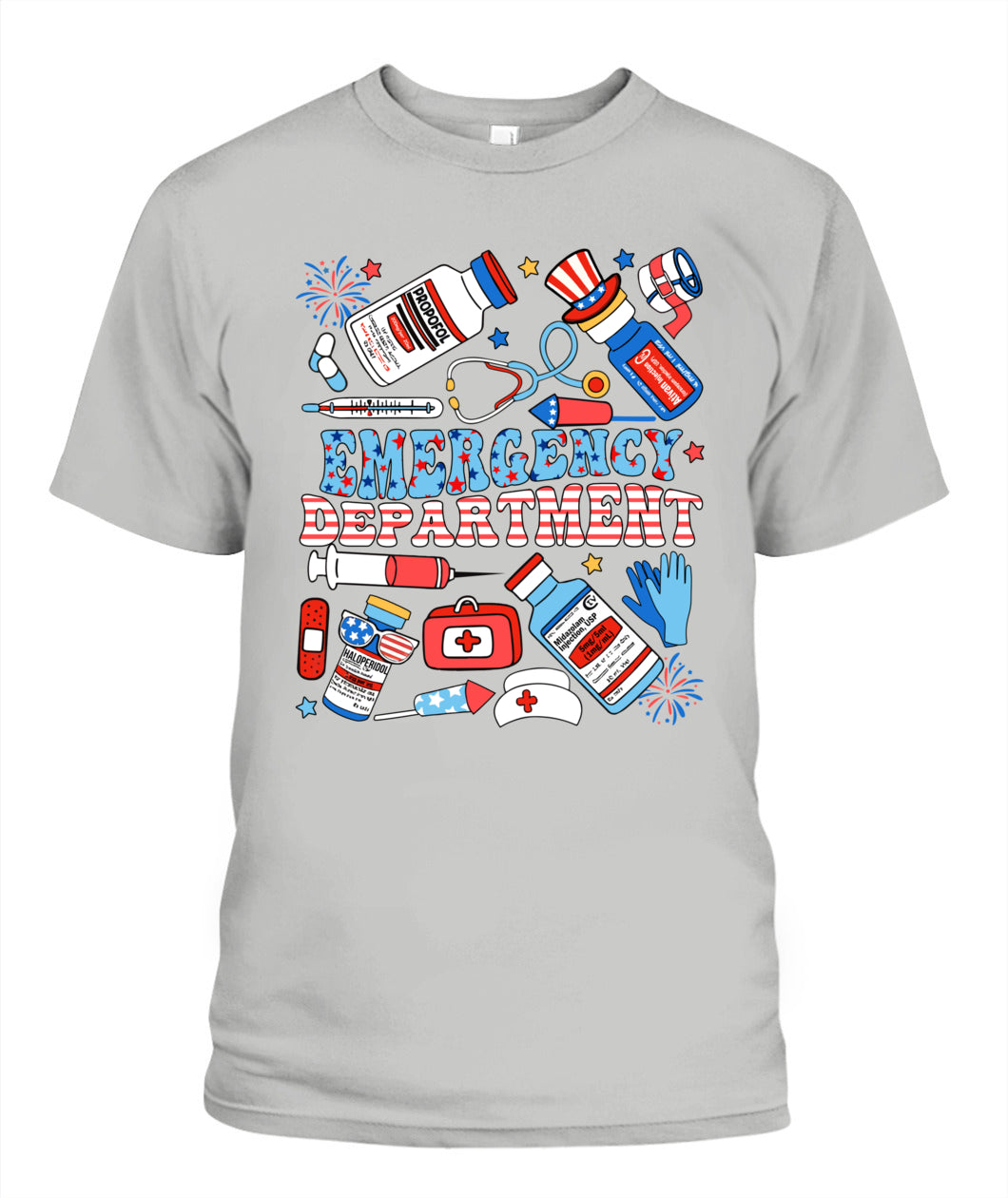 Emergency Department 4th of July ER ED Emergency Room Nurse Shirt