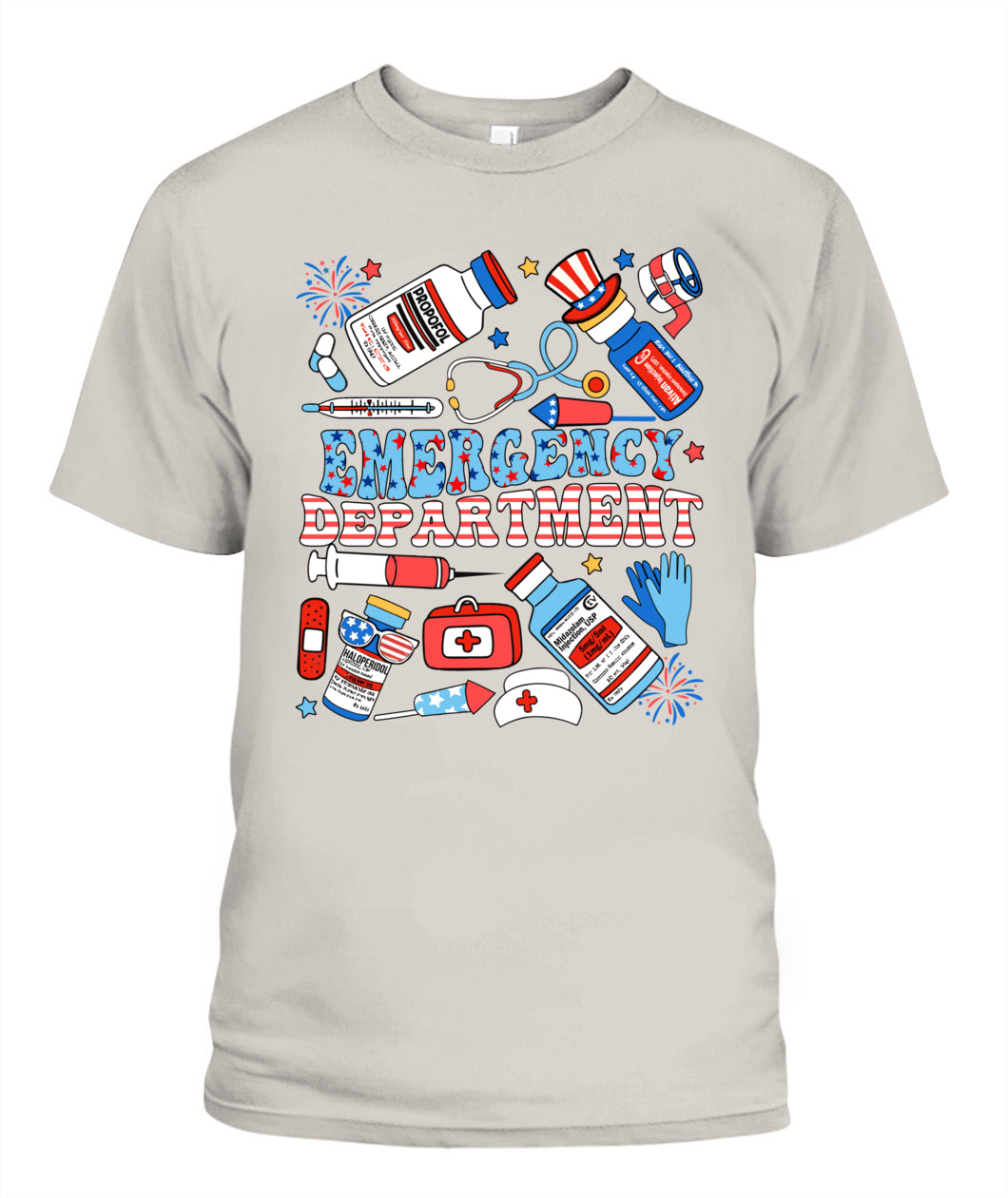 Emergency Department 4th of July ER ED Emergency Room Nurse Shirt