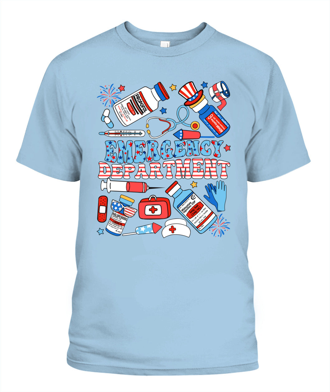 Emergency Department 4th of July ER ED Emergency Room Nurse Shirt