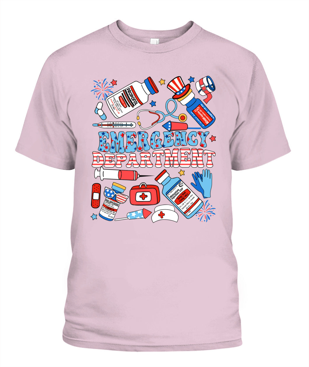 Emergency Department 4th of July ER ED Emergency Room Nurse Shirt