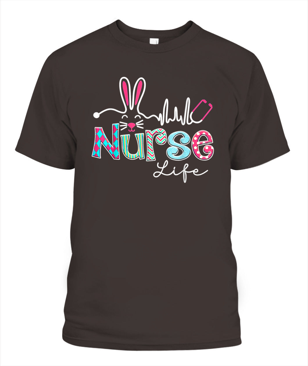 Nurse Life Stethoscope Nursing Cute Easter Bunny Easter Day Shirt