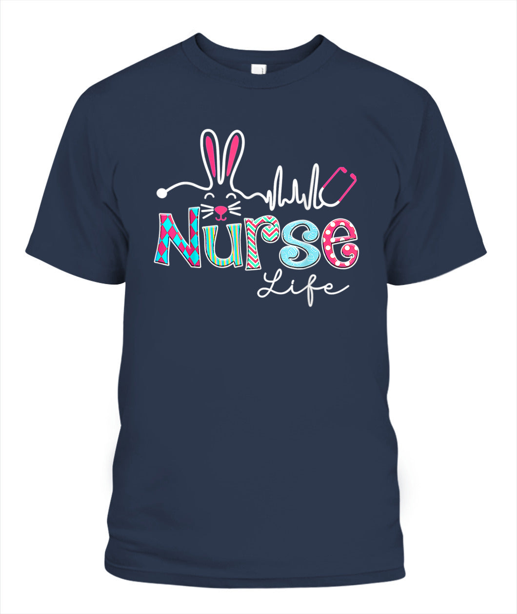 Nurse Life Stethoscope Nursing Cute Easter Bunny Easter Day Shirt