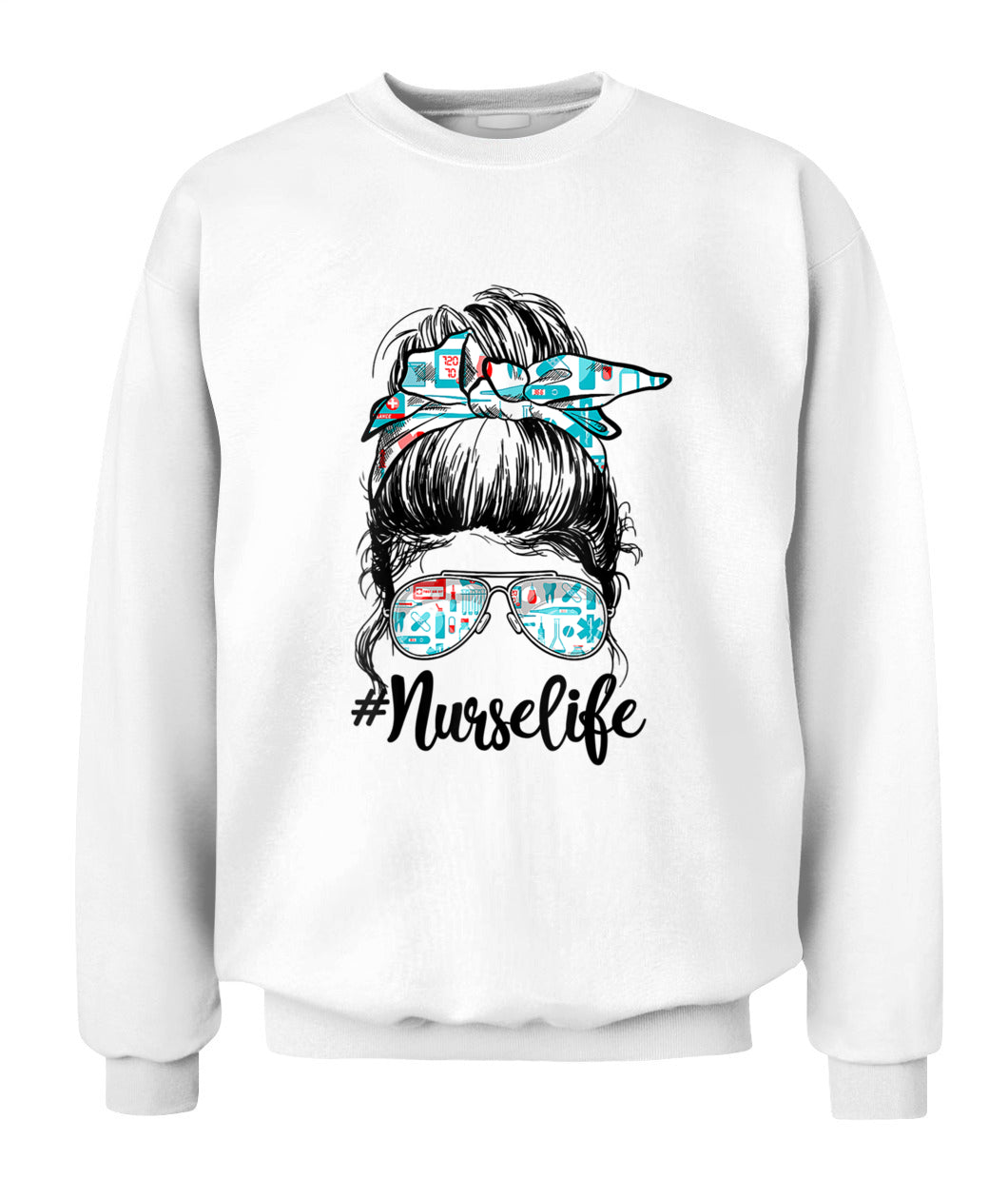 Nurse Messy Bun Nursing Life RN LPN CNA Healthcare Shirt