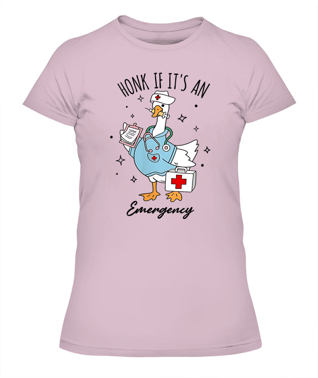 Womens Honk If Its An Emergency Funny Meme Goose Silly Nurse V-Neck Shirt