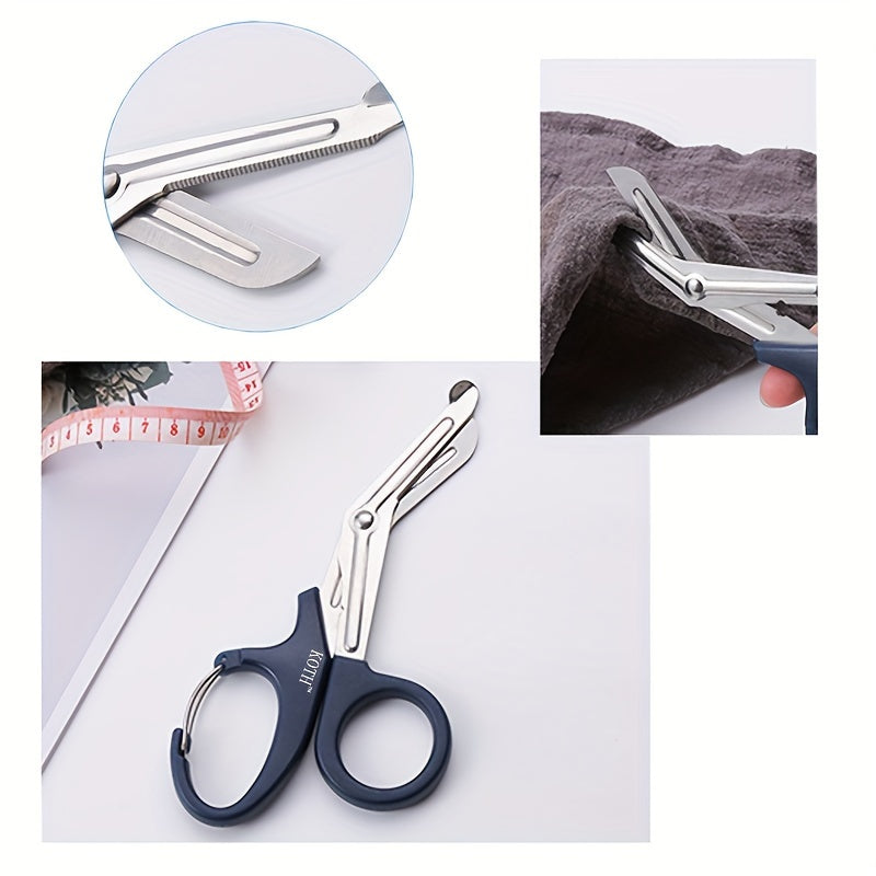 Bandage Cloth Scissors, Home Care Multifunctional Stainless Steel Scissors, Outdoor EDC Equipped with Small Scissors