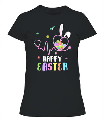 Bunny Nurse Stethoscope Happy Easter Eggs Rabbit Nurses Shirt