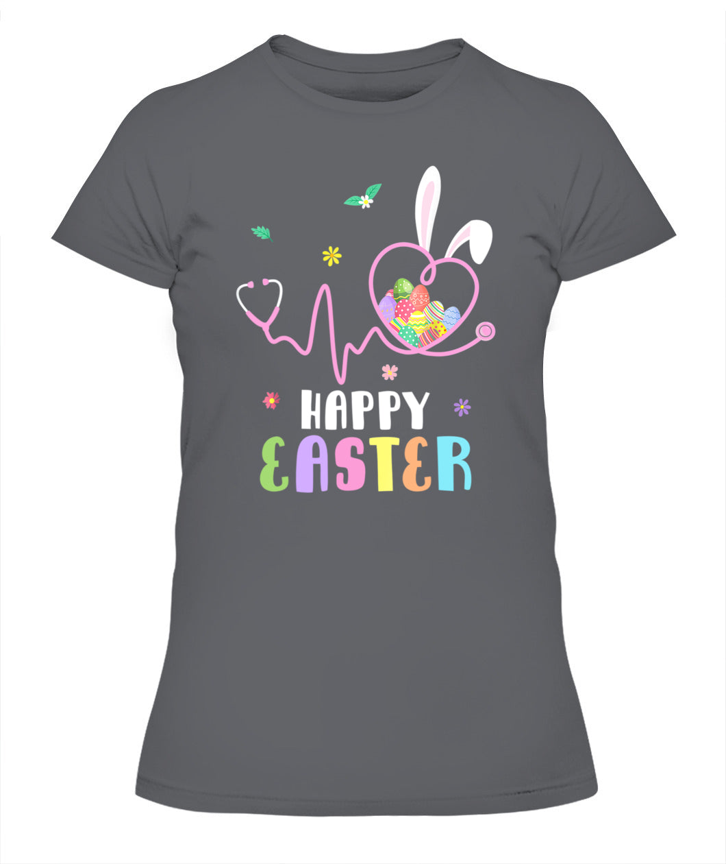 Bunny Nurse Stethoscope Happy Easter Eggs Rabbit Nurses Shirt