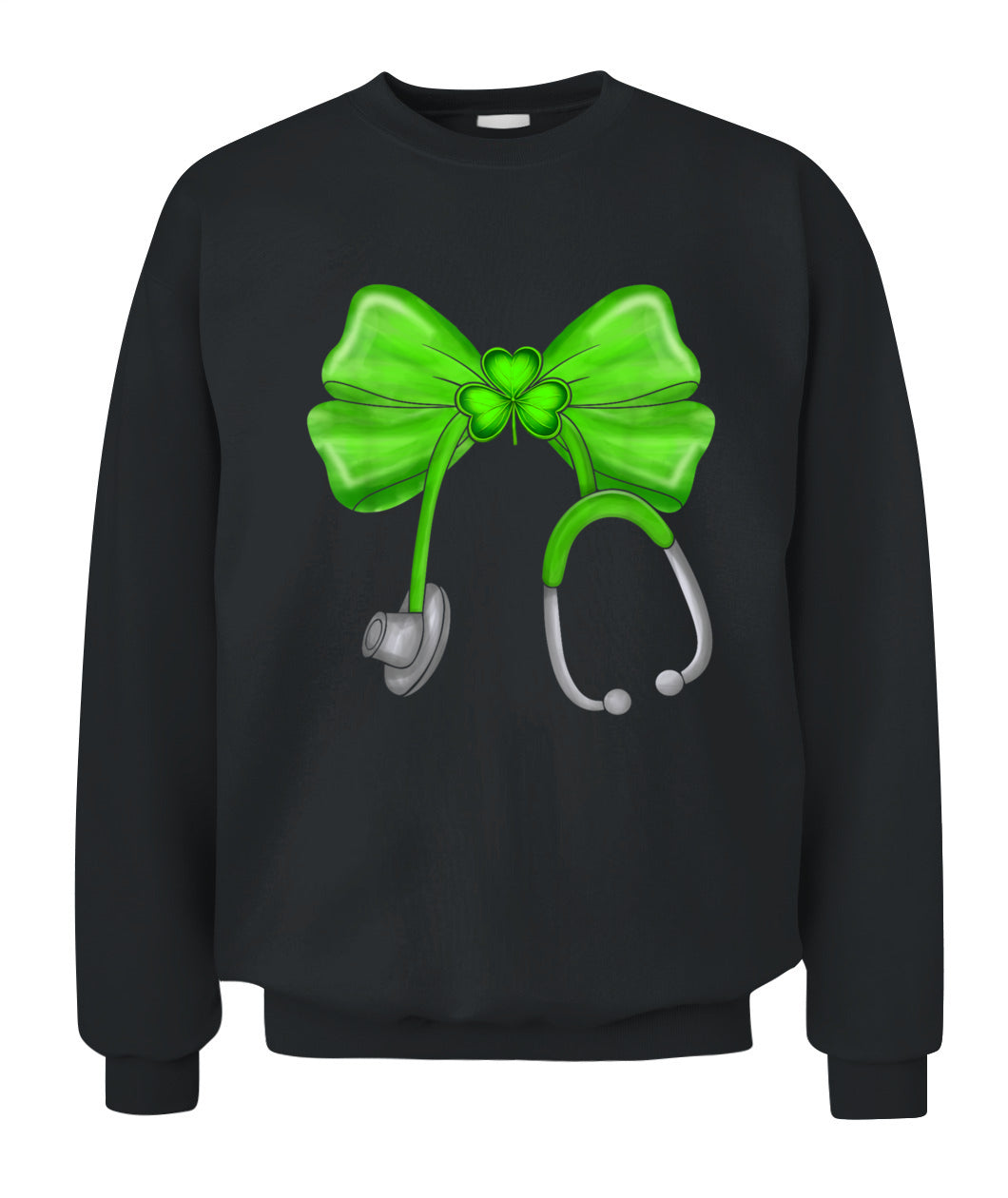 St Patricks Day Shamrock Coquette Bow Nurse Scrub Top Women Shirt