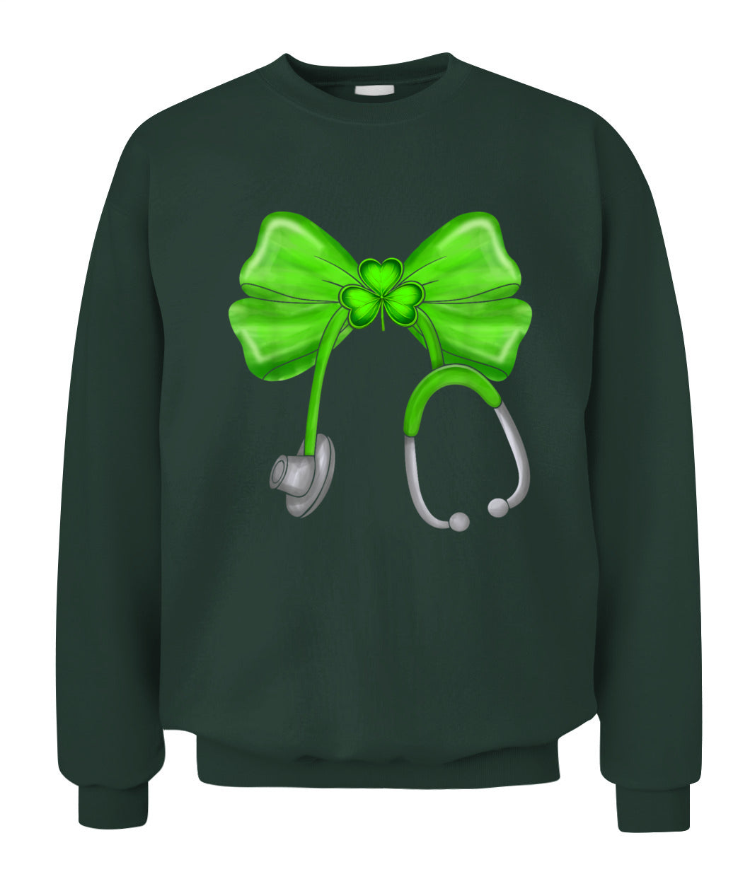 St Patricks Day Shamrock Coquette Bow Nurse Scrub Top Women Shirt