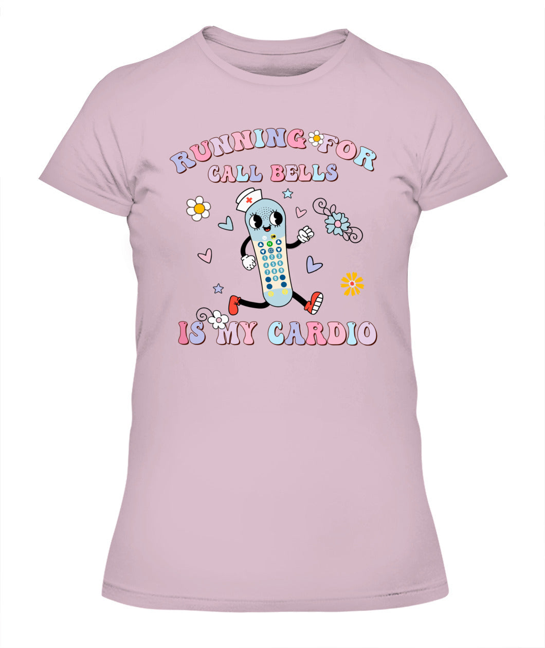 Running For Call Bells Is My Cardio PCT CNA PCA Nurse Floral Shirt