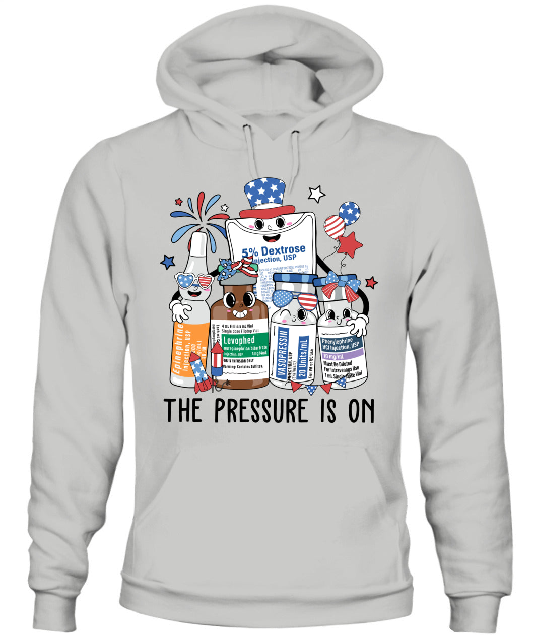 The Pressure is 4th On July ICU Nurse Crew Independence Day Shirt