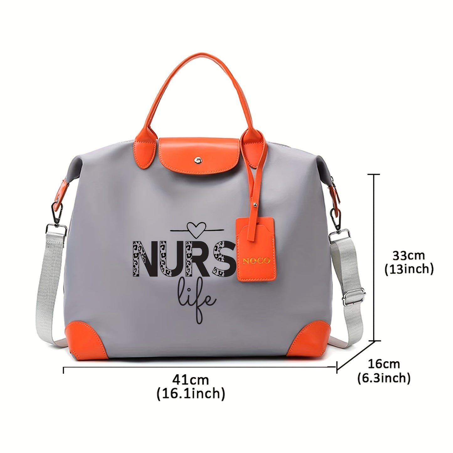 Stylish Nurse-Themed Crossbody Bag: Adjustable, Lightweight, and Spacious for Daily Commute and Travel
