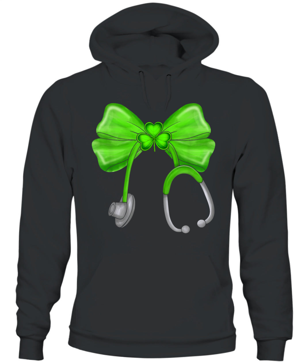 St Patricks Day Shamrock Coquette Bow Nurse Scrub Top Women Shirt