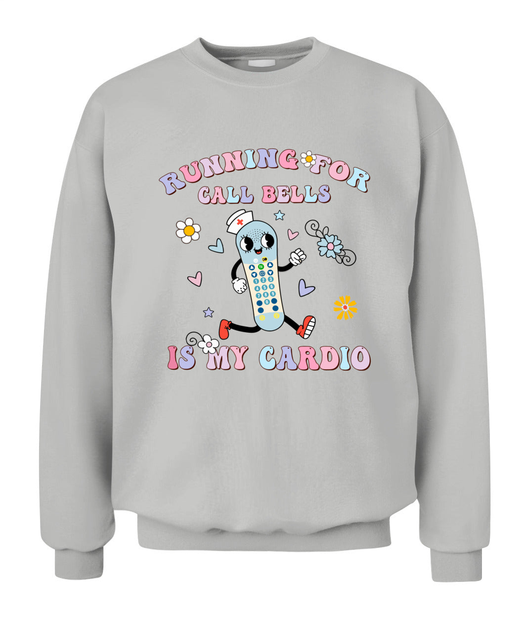 Running For Call Bells Is My Cardio PCT CNA PCA Nurse Floral Shirt
