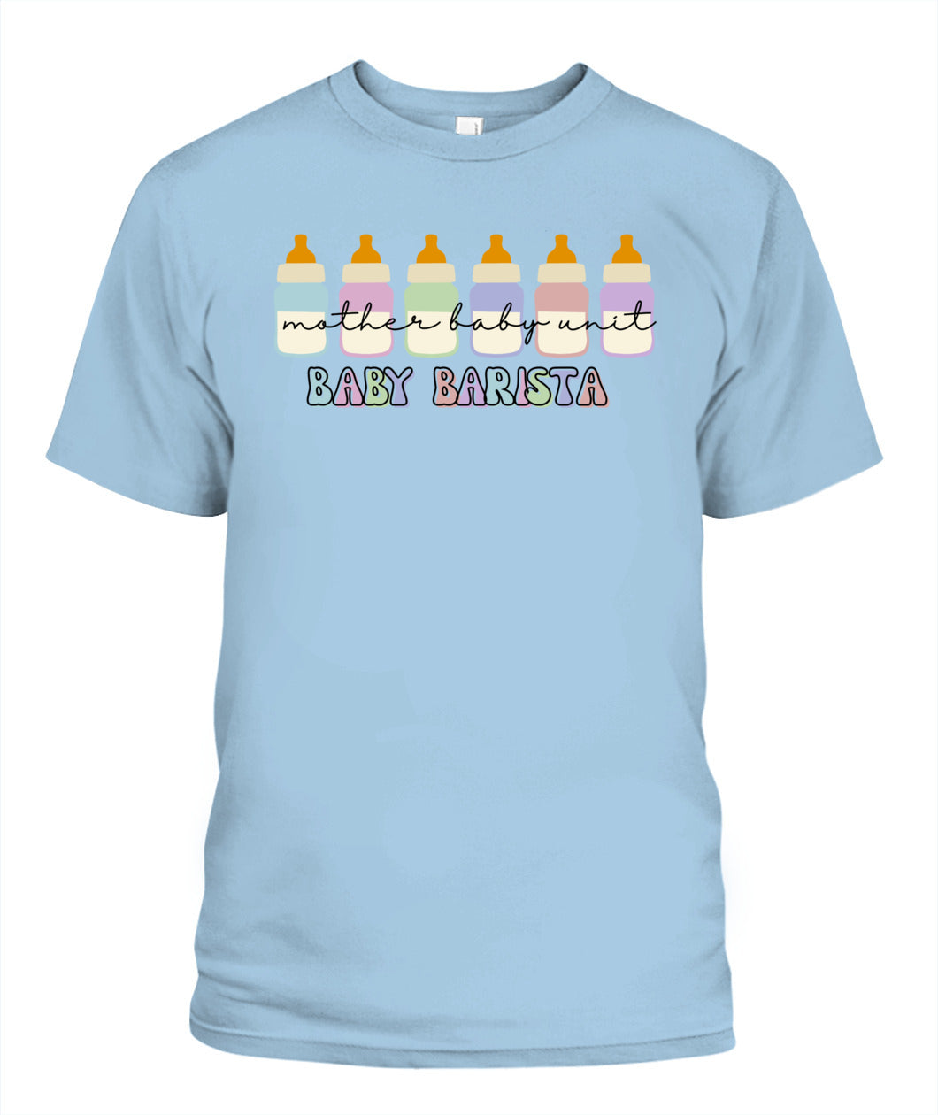 Funny Mother Baby Nurse NICU Nurse Milk Bottle Baby Barista Shirt