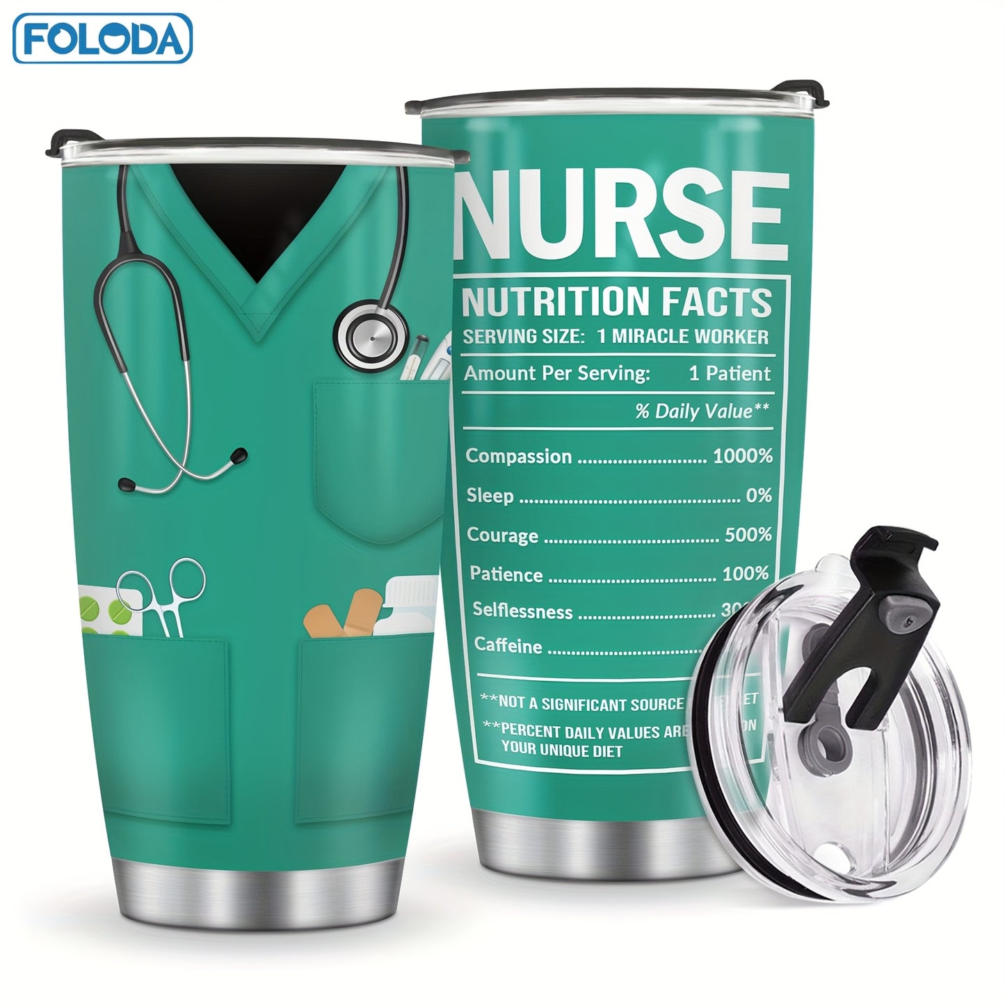 Nurse Doctor Tumbler With Lid, 20oz Stainless Steel Water Bottle