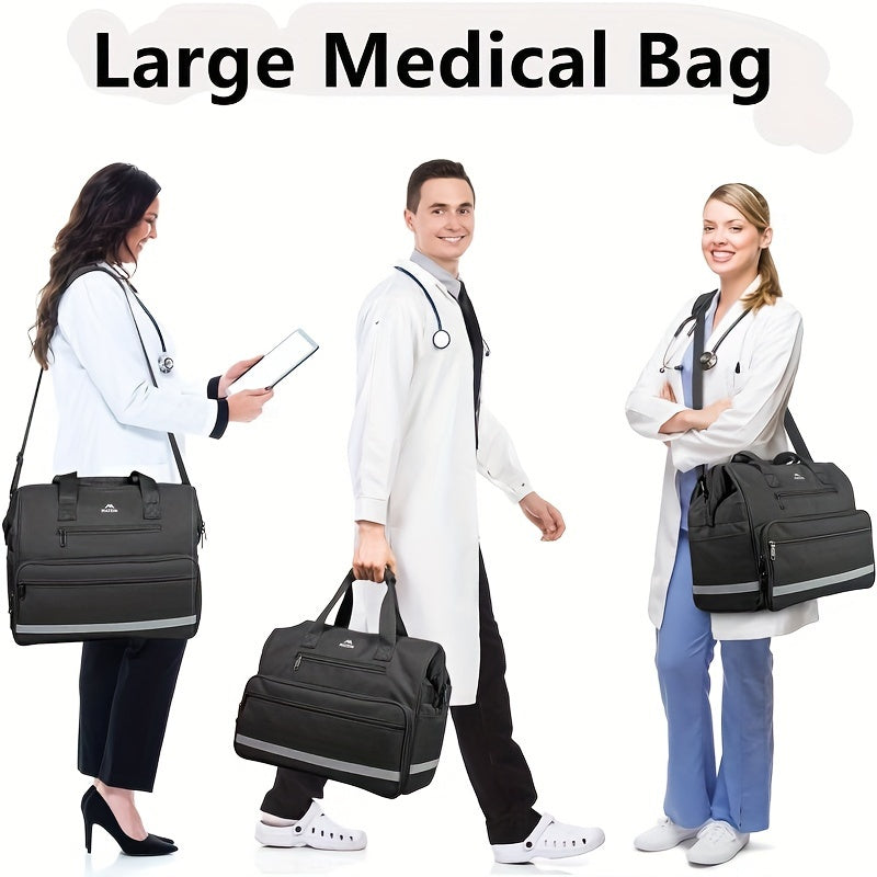 Outdoor Medical Bag, Large Water-Resistant First Aid Bags with Many Pocktets for Nursing, Portable Clinical Home Health Bag Doctor Bag Nurse
