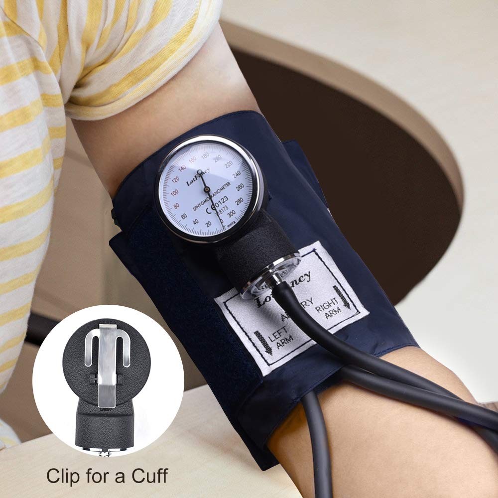 Aneroid Sphygmomanometer with Stethoscope Kit, Professional Manual Blood Pressure Monitor and Universal