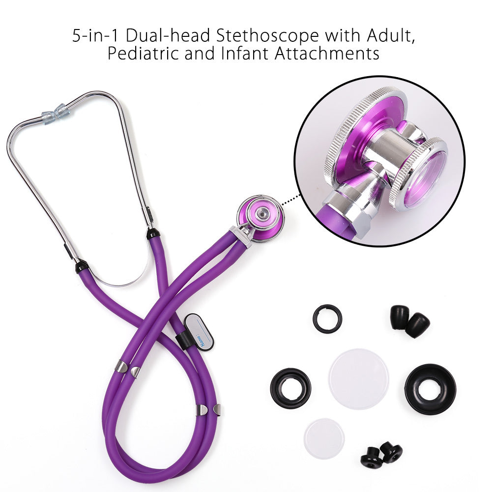 Sphygmomanometer with Stethoscope Kit, Universal BP Cuff (10-16), Adult Professional Manual Blood Pressure Monitor, Zipper Case Included, Purple