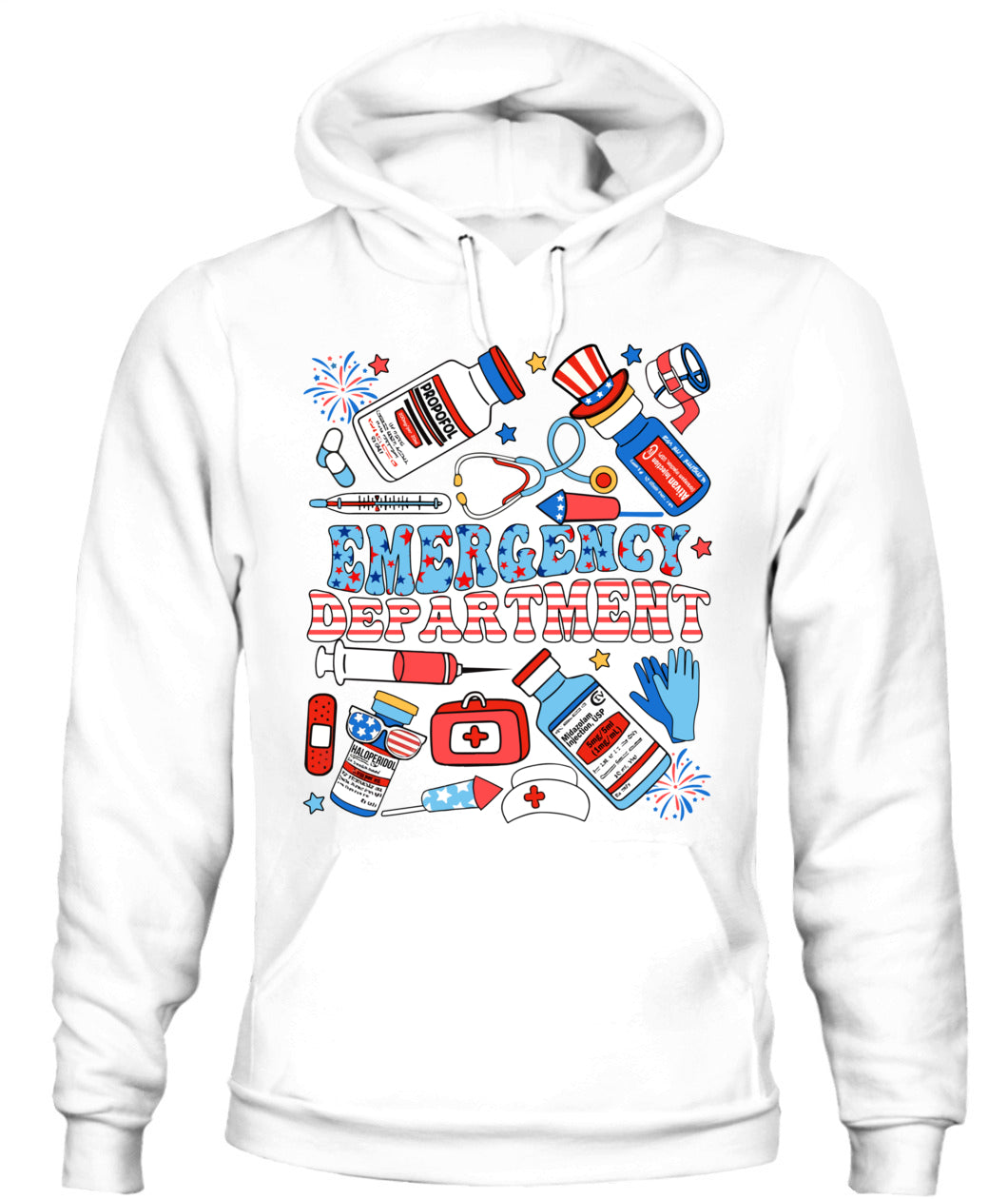 Emergency Department 4th of July ER ED Emergency Room Nurse Shirt